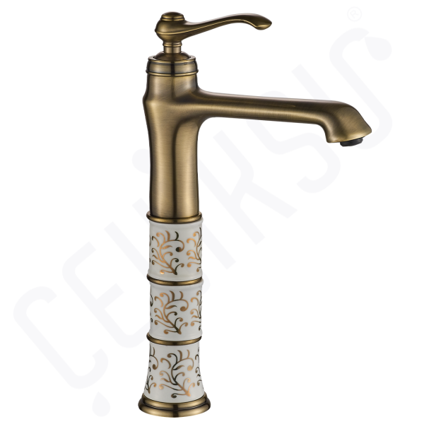 VİCTORİA ÇANAK MİX LAVABO BATARYASI ANTİK (UZUN)