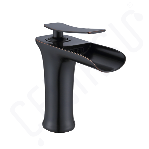 ŞELALE LAVABO BATARYASI SİYAH (KISA)