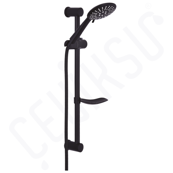 YUVARLAK SÜRGÜLÜ DUŞ TAKIMI SİYAH